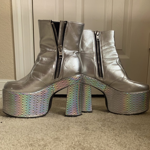 Current Mood Shoes - Current Mood brand disco platform boots- from Dolls Kill